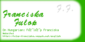 franciska fulop business card